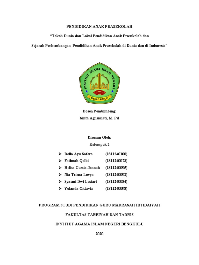 Makalah Prasekolah Kelompok 2 Pdf