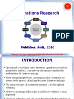 Operations Research: Publisher: Andi, 2010