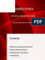 Ethical Issues in HRM: Sexual Harassment at Workplace