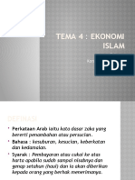 Tema 4: Ekonomi Islam: Zakat: Konsep Dan Peranan