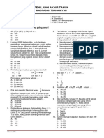 Soal Pat Matematika Kelas 9