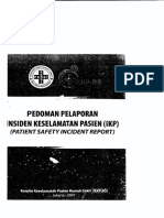 Pedoman Pelaporan Insiden Keselamatan Pasien (Ikp)