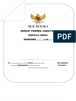 Buku Memori Serah Terima Jabatan Kades Definitif KPD PJ Kades (Sfile
