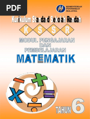 Modul Pengajaran Dan Pembelajaran Matematik Tahun 6 Sk Pdf