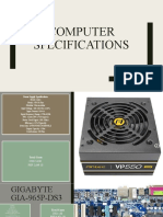 Computer Specs - ICT