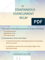 Instantaneous Overcurrent Relay Settings and Operation