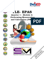 Tle-Epas: Quarter 1 - Module 3: Performing Mensuration and Calculation (PMC)