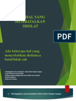 Hal-Hal Yang Membatalkan Sholat