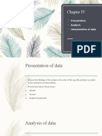 Presentation - Analysis - Interpretation of Data