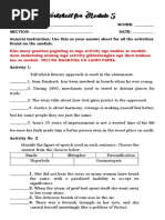 Worksheet For Module 5