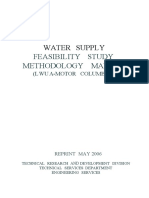 Feasibility Study Methodology Manual: Water Supply