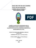 Universidad Mayor de San Andres: Facultad de Tecnologia Carrera de Electronica Y Telecomunicaciones