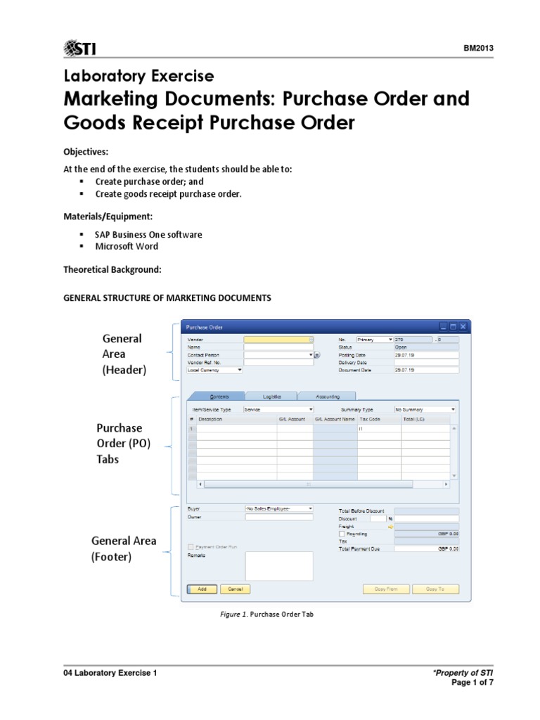 Purchase Order and GRPO Guide | PDF | Procurement | Invoice