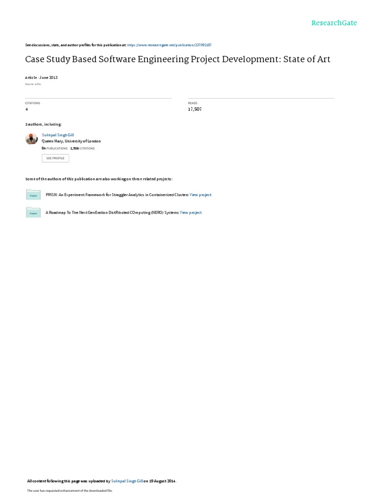 Case - Study - Software - Engineering AMA Ver1 | PDF | Case Study ...