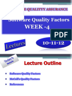 Software Quality Factors: Week - 4