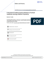 A Structural Model of Early Indicators of School Readiness Among Children of Poverty