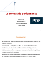 Le Contrat de Performance: Elaboré Par: Hmaied Maha Fennira Mustapha Elouh Ridha