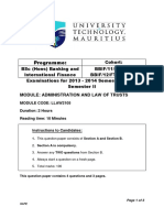 Trusts Law Exam Questions