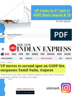 UP Moves To 2 Spot in GSDP, Beats Gujarat & TN: - by Ankit Agrawal