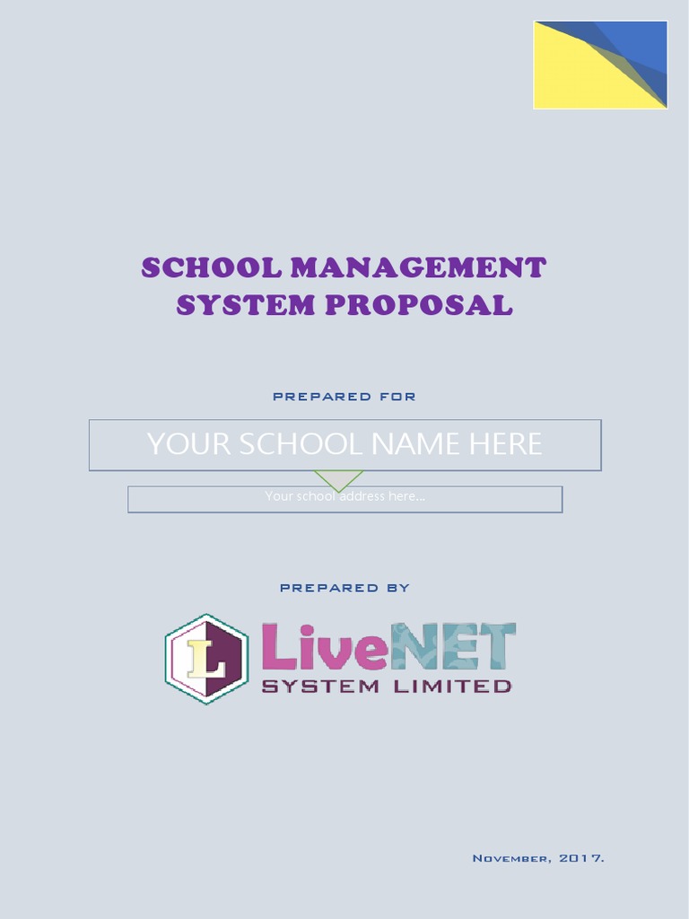 School Management System Proposal | PDF | Libraries | Free Software