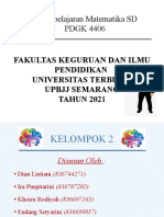 Pembelajaran Matematika SD PDGK 4406: Fakultas Keguruan Dan Ilmu Pendidikan Universitas Terbuka Upbjj Semarang TAHUN 2021