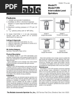 F1FR56 Series Sprinkler Overview | PDF | Fire Sprinkler System | Screw