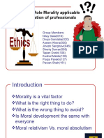 The Idea of Role Morality Applicable To The Situation of Professionals