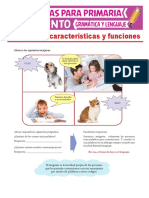 Características y Funciones Del Lenguaje para Quinto Grado de Primaria