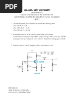 Quiz 1 Electronics 2