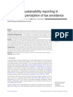 The Role of Sustainability Reporting in Shareholder Perception of Tax Avoidance