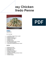 Easy Chicken Alfredo Penne