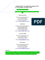 Quality of Sustainability Reporting by Banks