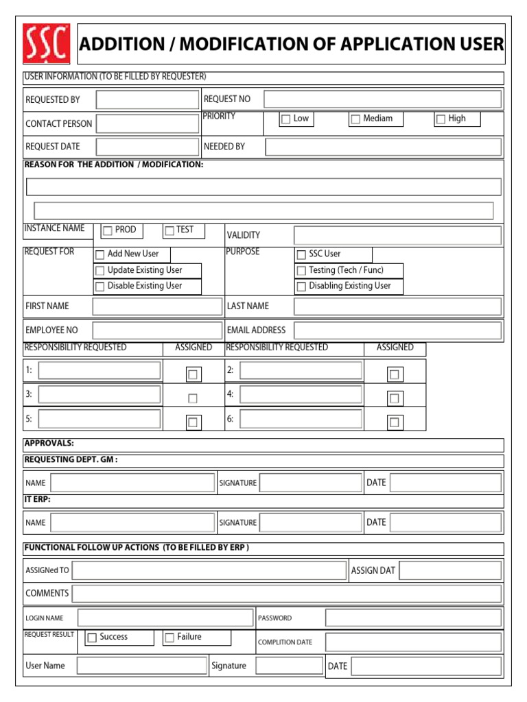 Addition or Modification of Application User | PDF