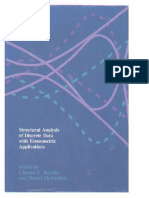 Structural Analysis of Discrete Data With Econometric Application - Manski and McFadden (the MIT Press 1990)