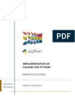 Implementation of Calfem for Python