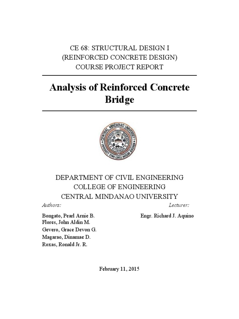 Analysis of Reinforced Concrete Bridge Design | PDF | Strength Of ...