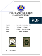 Program Pemulihan Iqra Al Quran Tahun 2 Bijak 2020