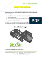 Which Software Is Best For Sheet Metal Design ? Dhyan Academy