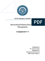 Assignment # 1: International Human Resource Management