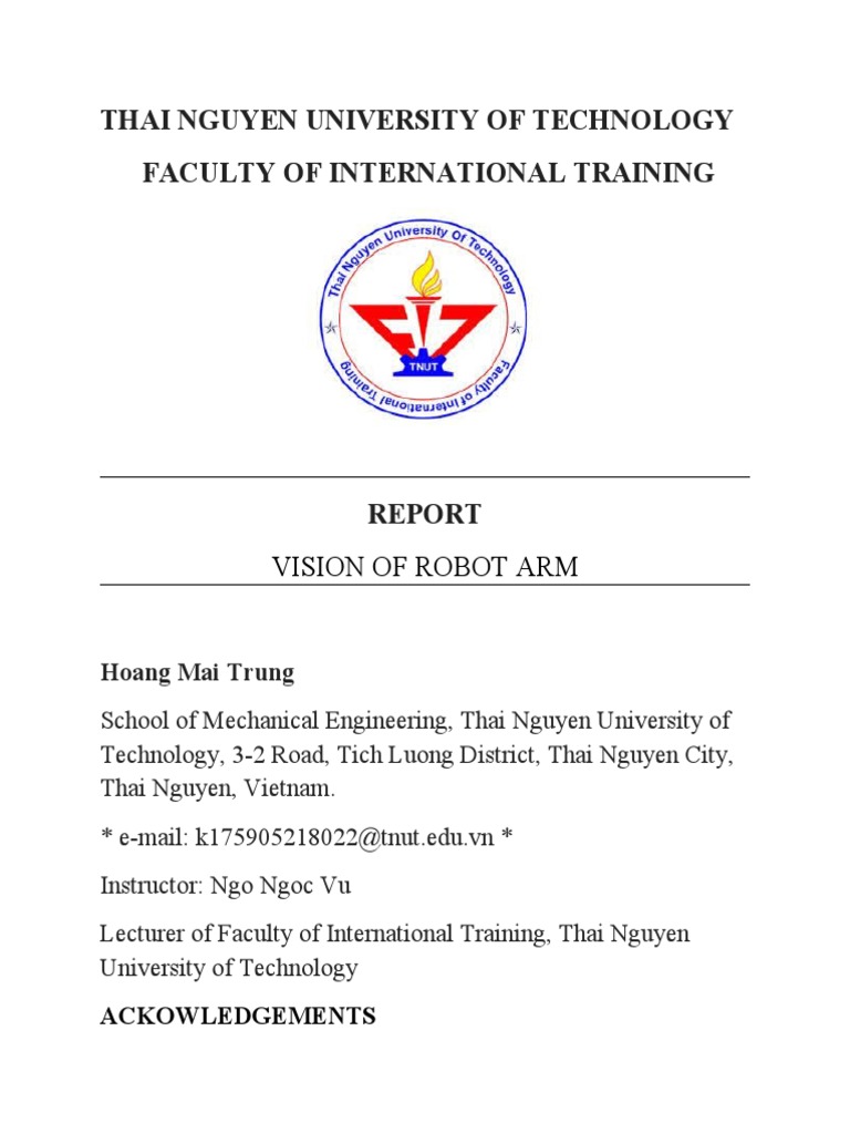 Machine Vision in Robotic Arms | PDF | Computer Vision | Robotics