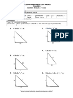 Tarea de Teorema de Pitagoras