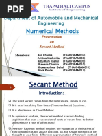 Numerical Method (Secant Method)