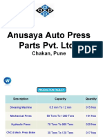Anusaya Auto Press Machine Parallelism Reports