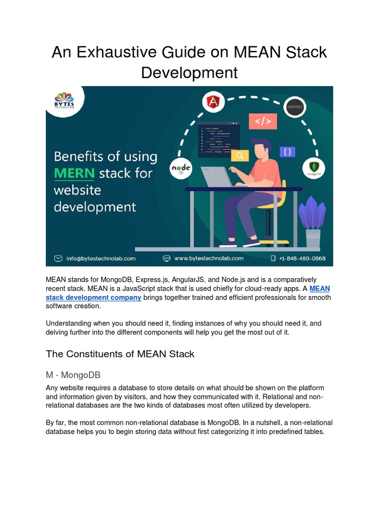 An Exhuastive Guide On MEAN Stack Development | PDF | Angular Js ...