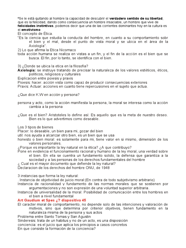 Etica | PDF | Moralidad | La Ley natural
