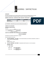 Gramática sintáctica: categorías, oraciones y frases