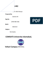 COMSATS University Islamabad,: Assignment #02