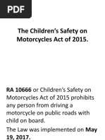 Exemptions Under RA 10666 | PDF | Repeal | Motorcycle