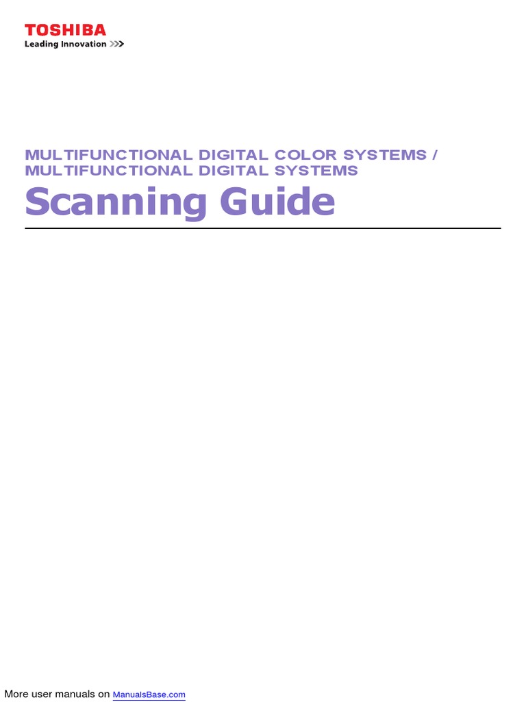 Scanning Guide: Multifunctional Digital Color Systems / Multifunctional ...