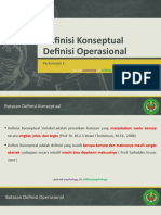 Definisi Konseptual - Definisi Operasional